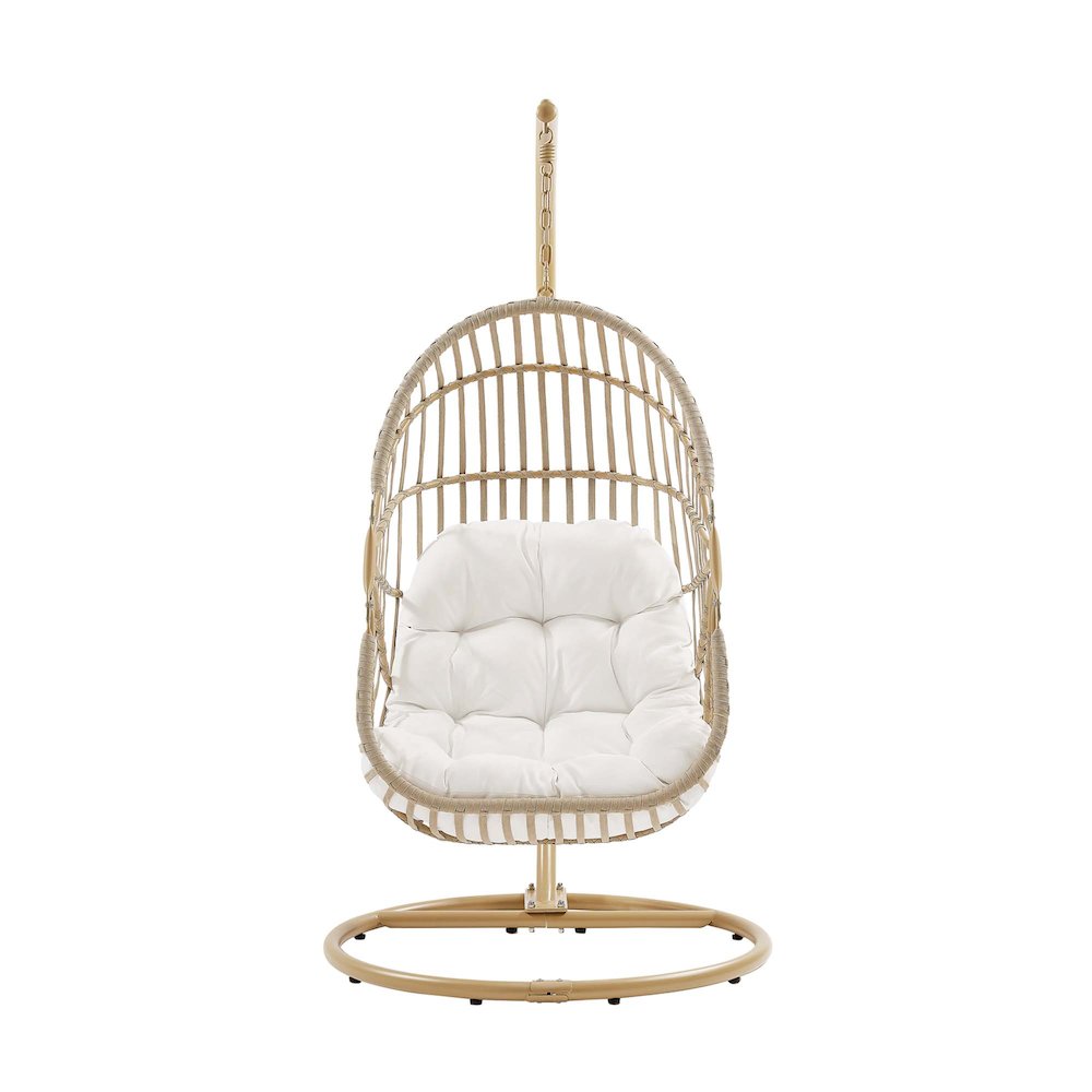 Amalie Wicker Rattan Outdoor Patio Rattan Swing Chair. Picture 5