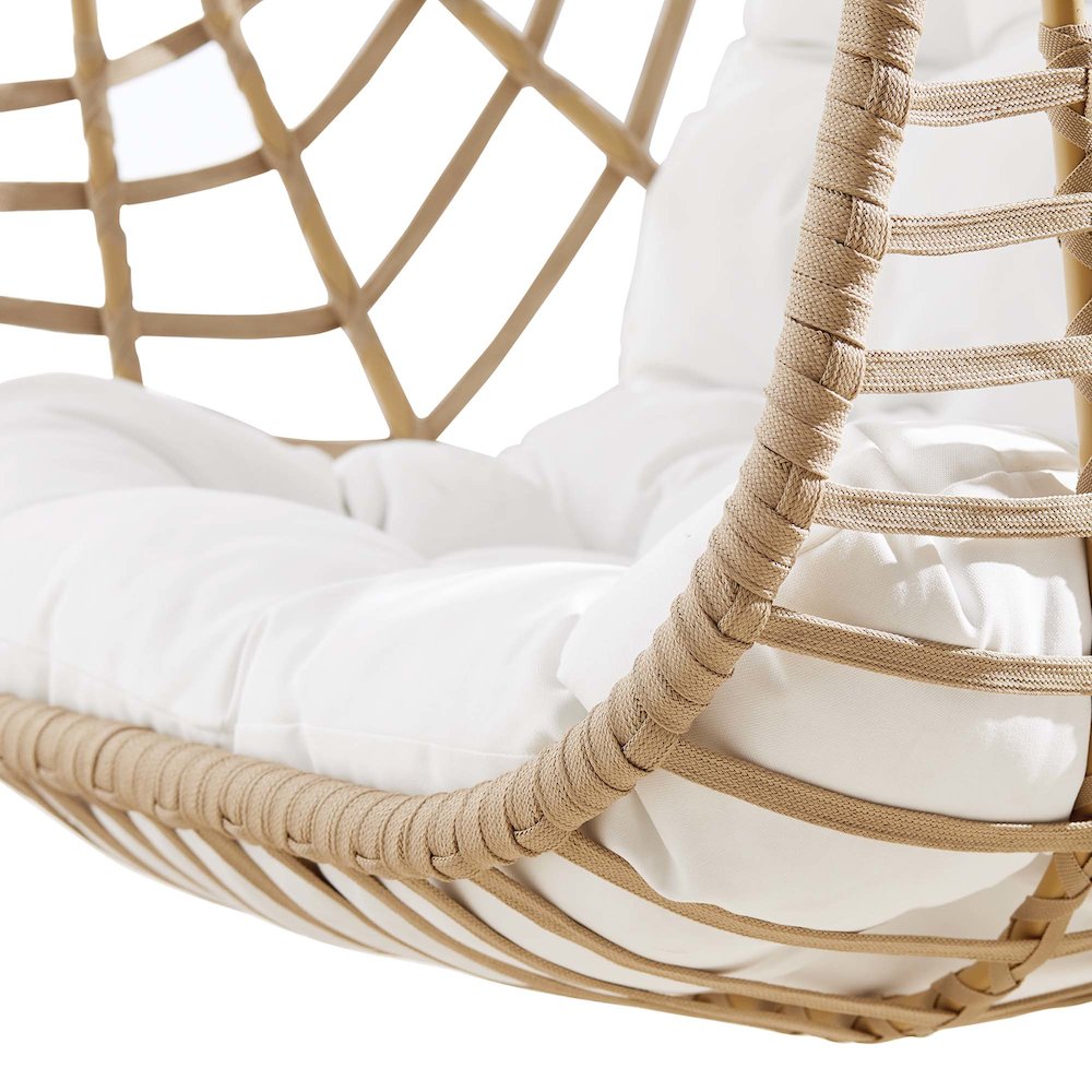 Amalie Wicker Rattan Outdoor Patio Rattan Swing Chair. Picture 6