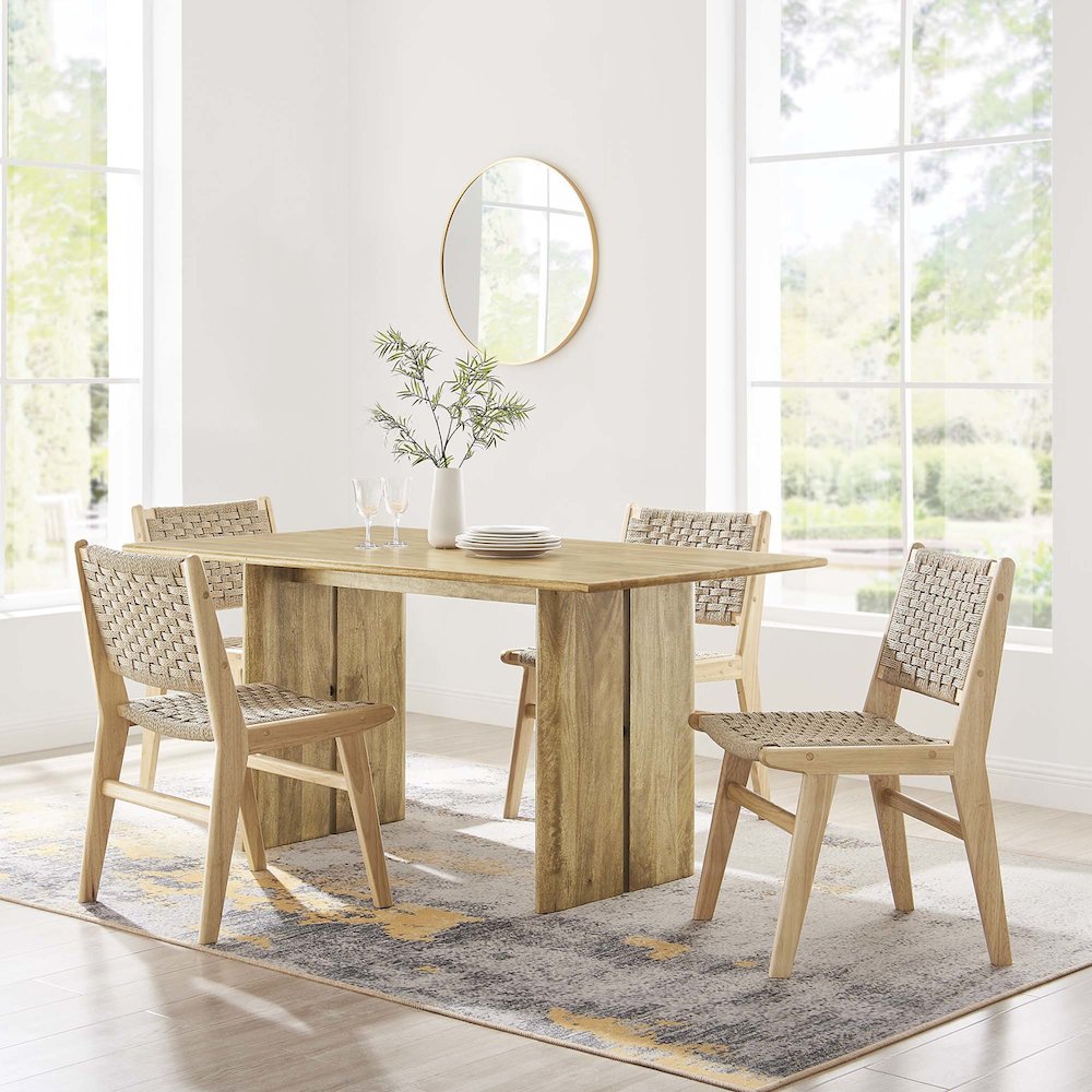 Amistad 60" Wood Dining Table. Picture 10