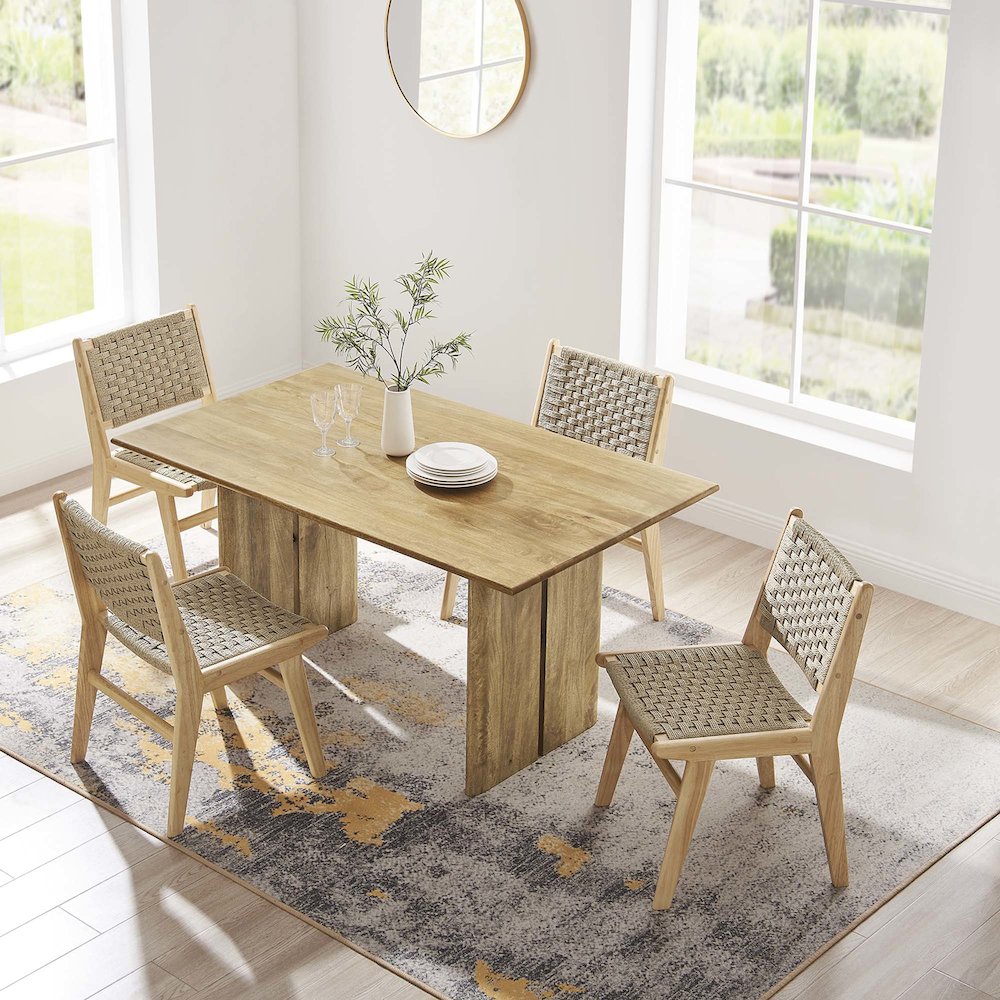 Amistad 60" Wood Dining Table. Picture 9