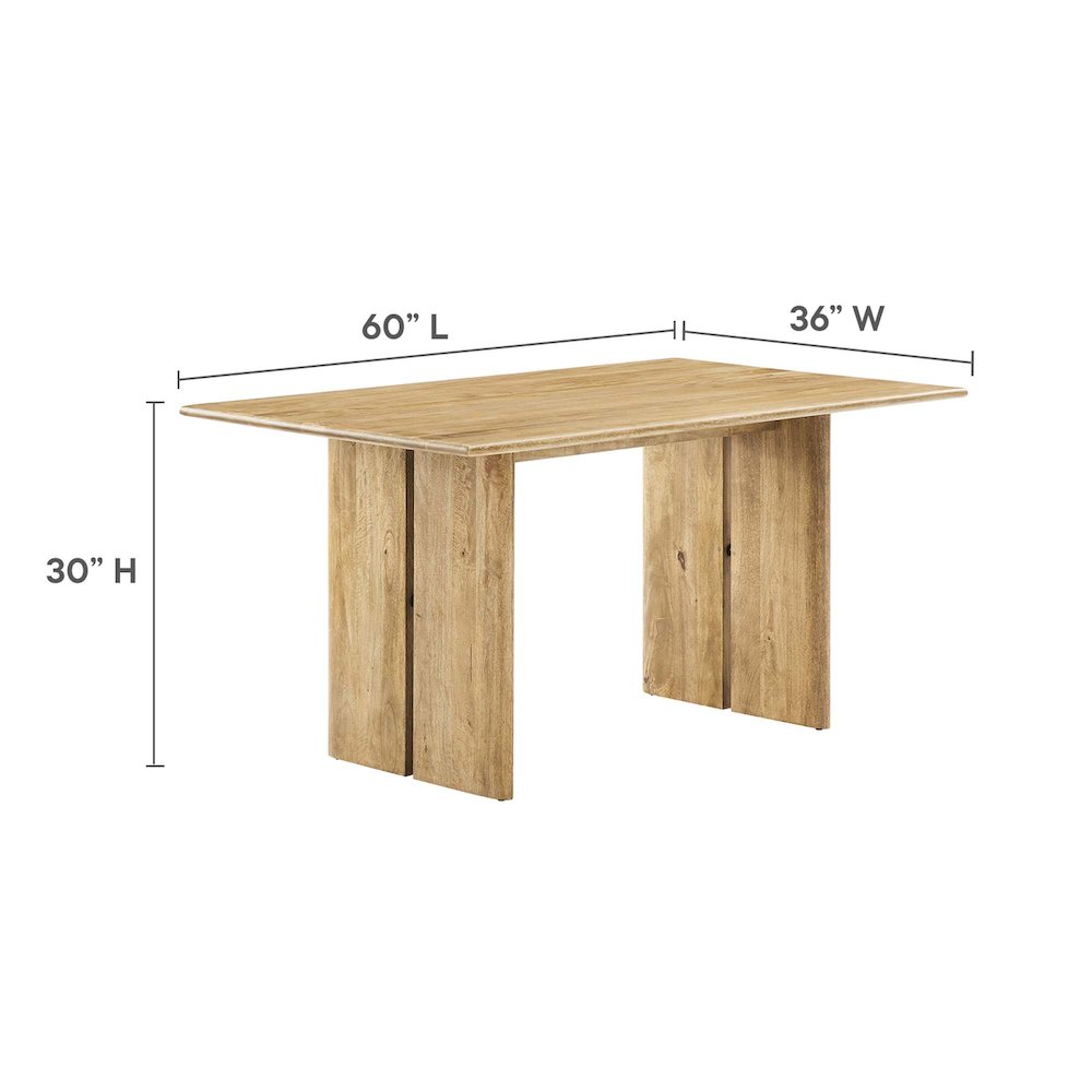 Amistad 60" Wood Dining Table. Picture 3
