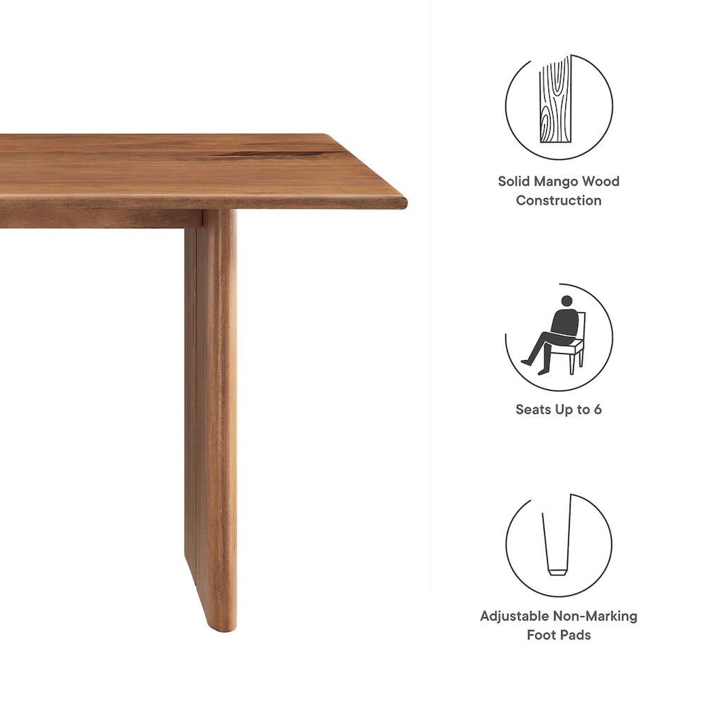 Amistad 60" Wood Dining Table. Picture 2