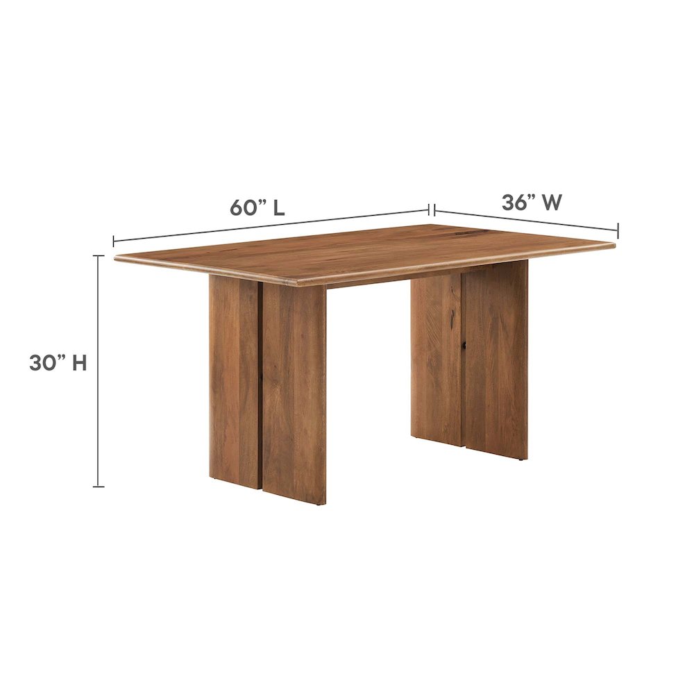Amistad 60" Wood Dining Table. Picture 3