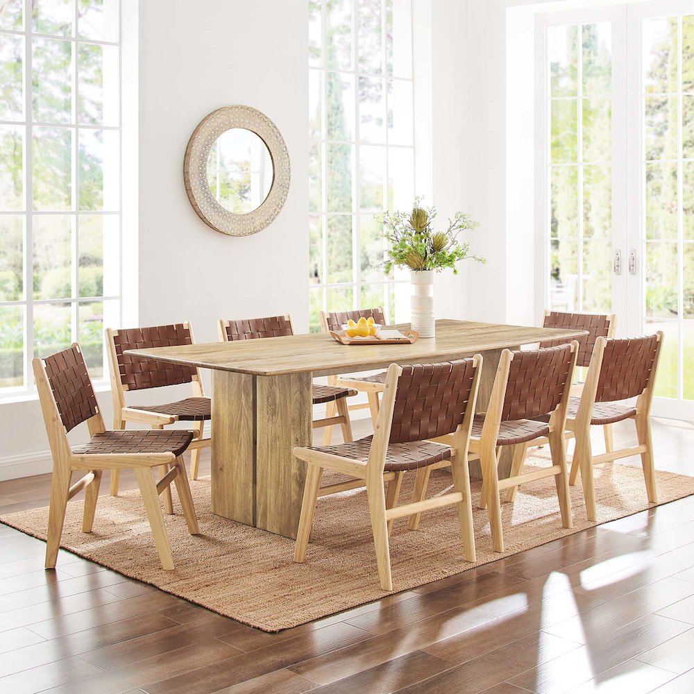 Amistad 86" Wood Dining Table. Picture 10