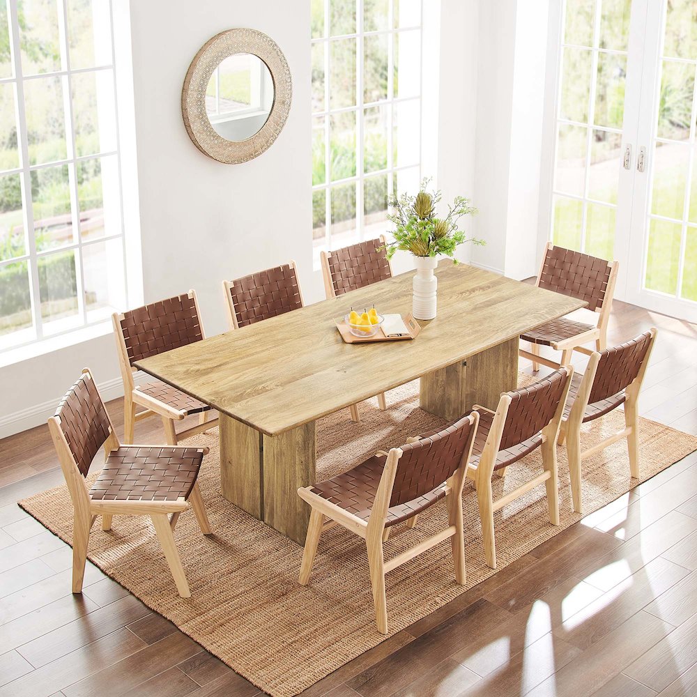 Amistad 86" Wood Dining Table. Picture 9