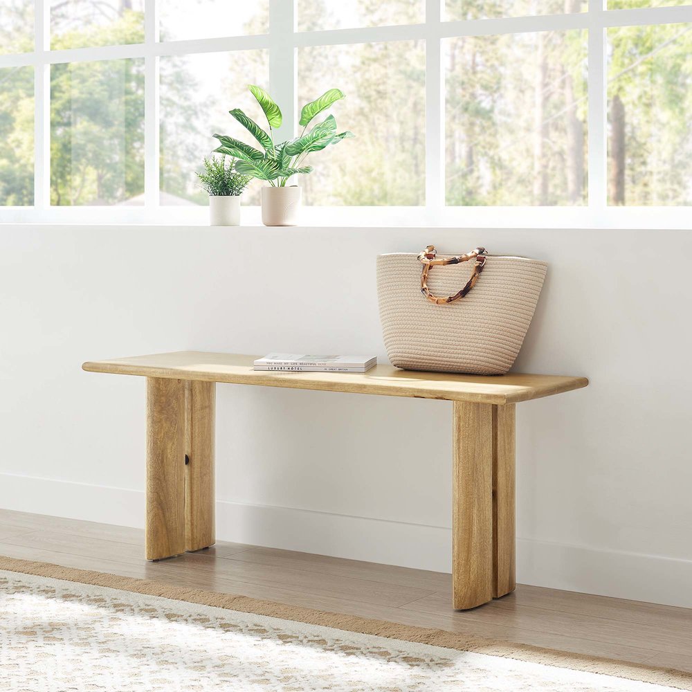 Amistad 46" Wood Bench. Picture 8