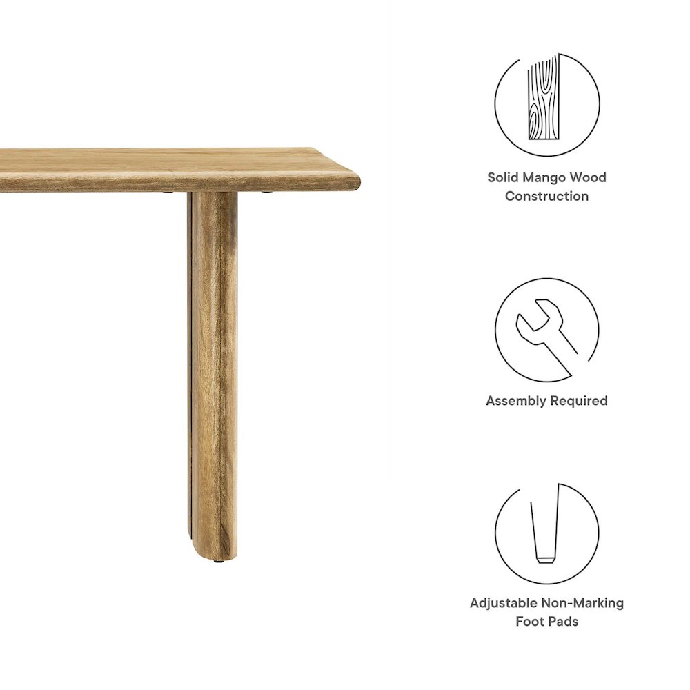 Amistad 46" Wood Bench. Picture 2