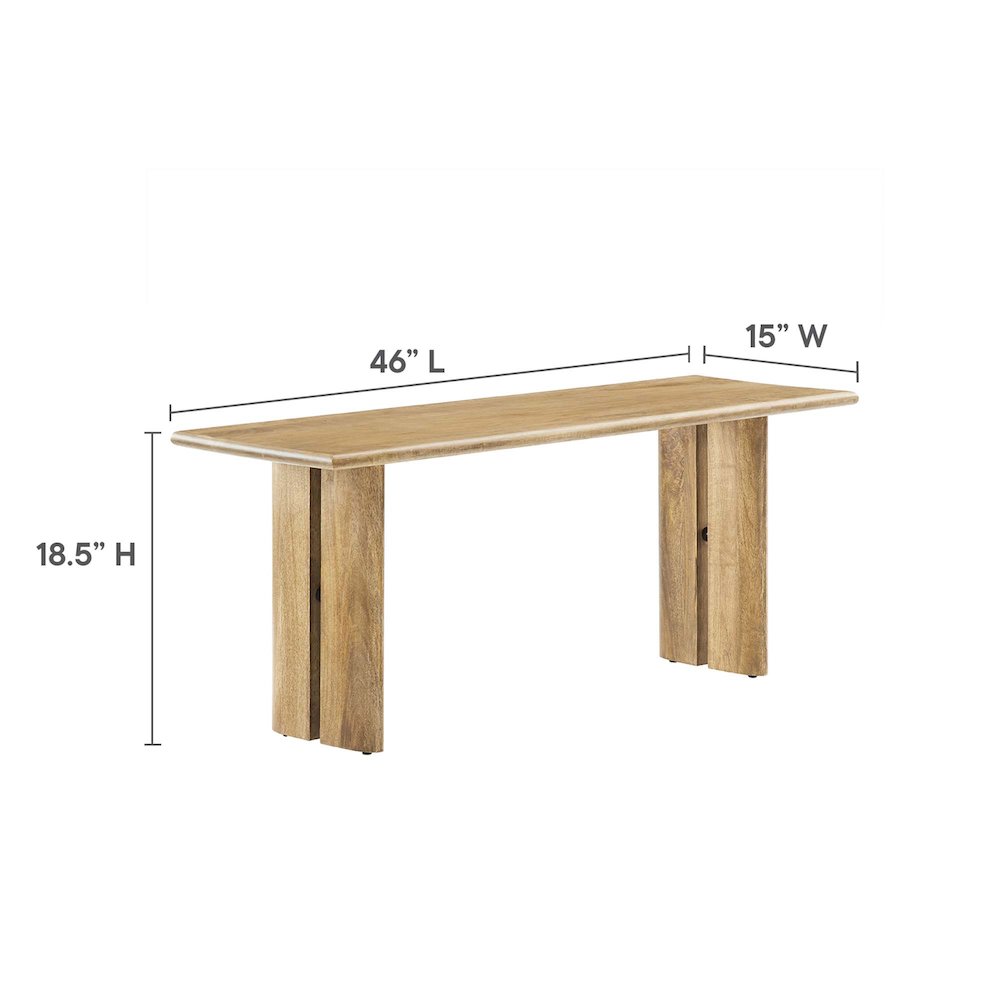 Amistad 46" Wood Bench. Picture 3