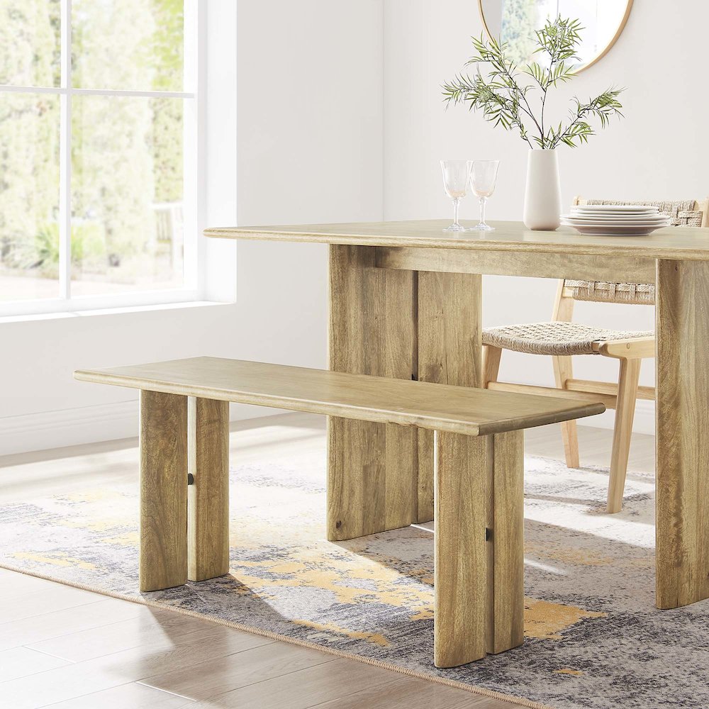 Amistad 46" Wood Bench. Picture 9