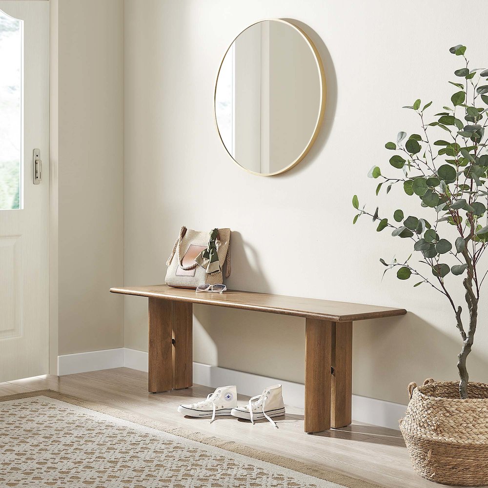 Amistad 58" Wood Bench. Picture 8