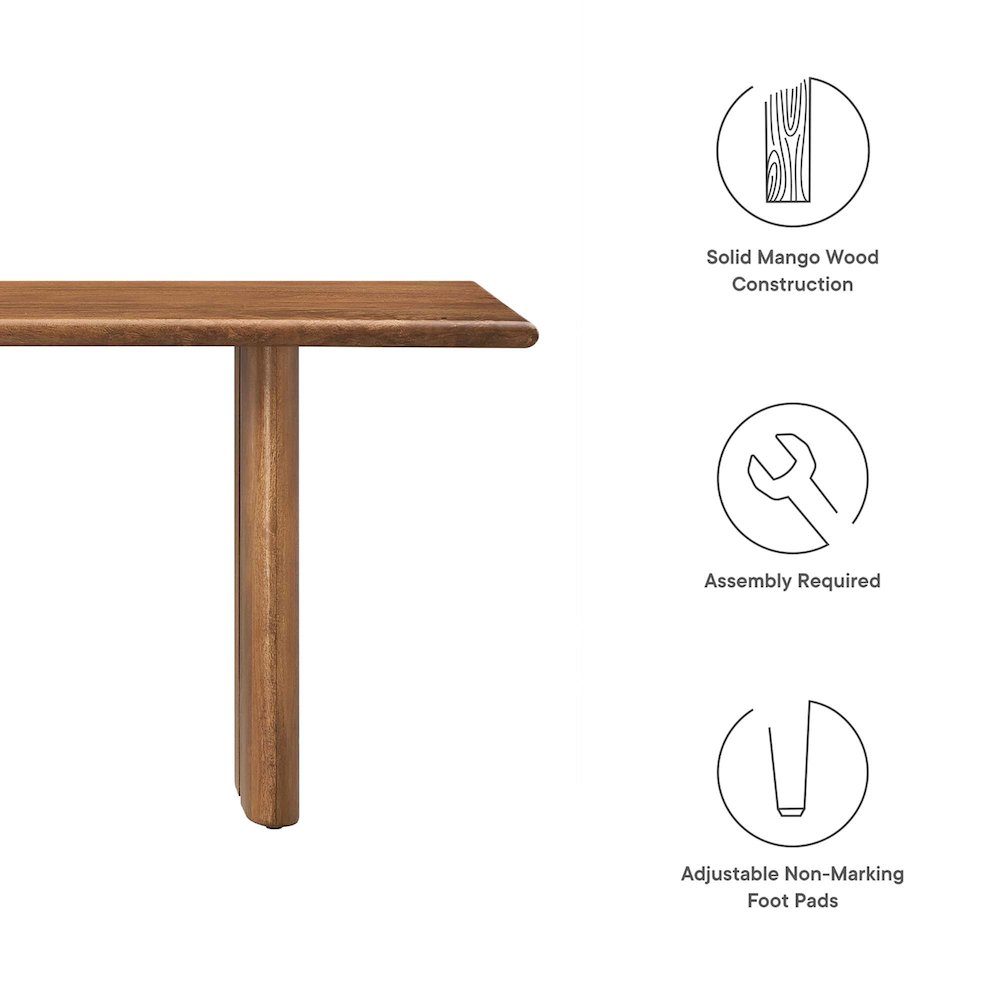 Amistad 58" Wood Bench. Picture 2