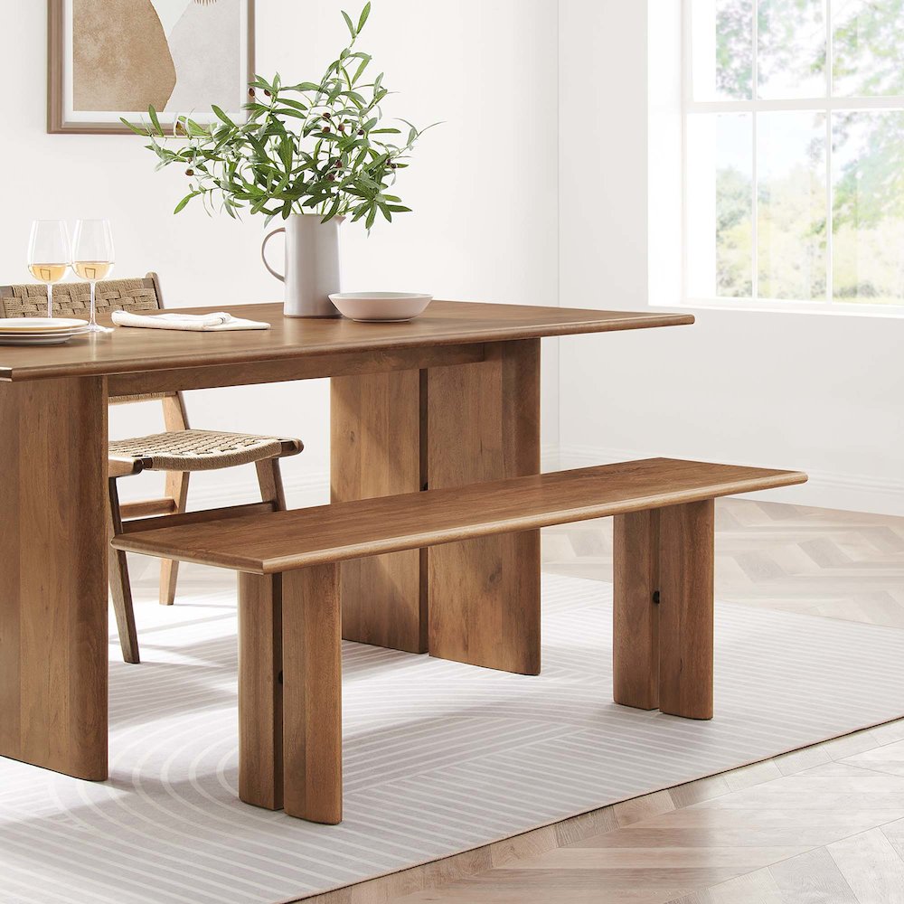 Amistad 58" Wood Bench. Picture 9