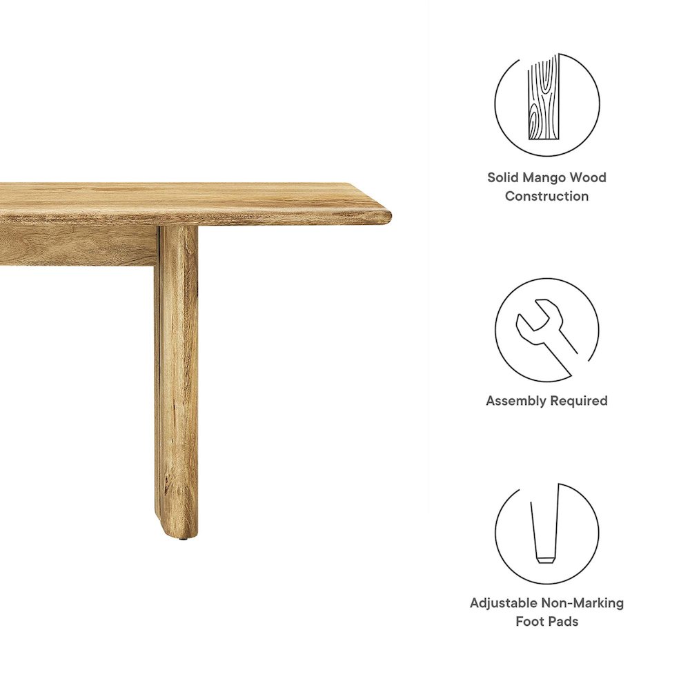 Amistad 72" Wood Bench. Picture 2