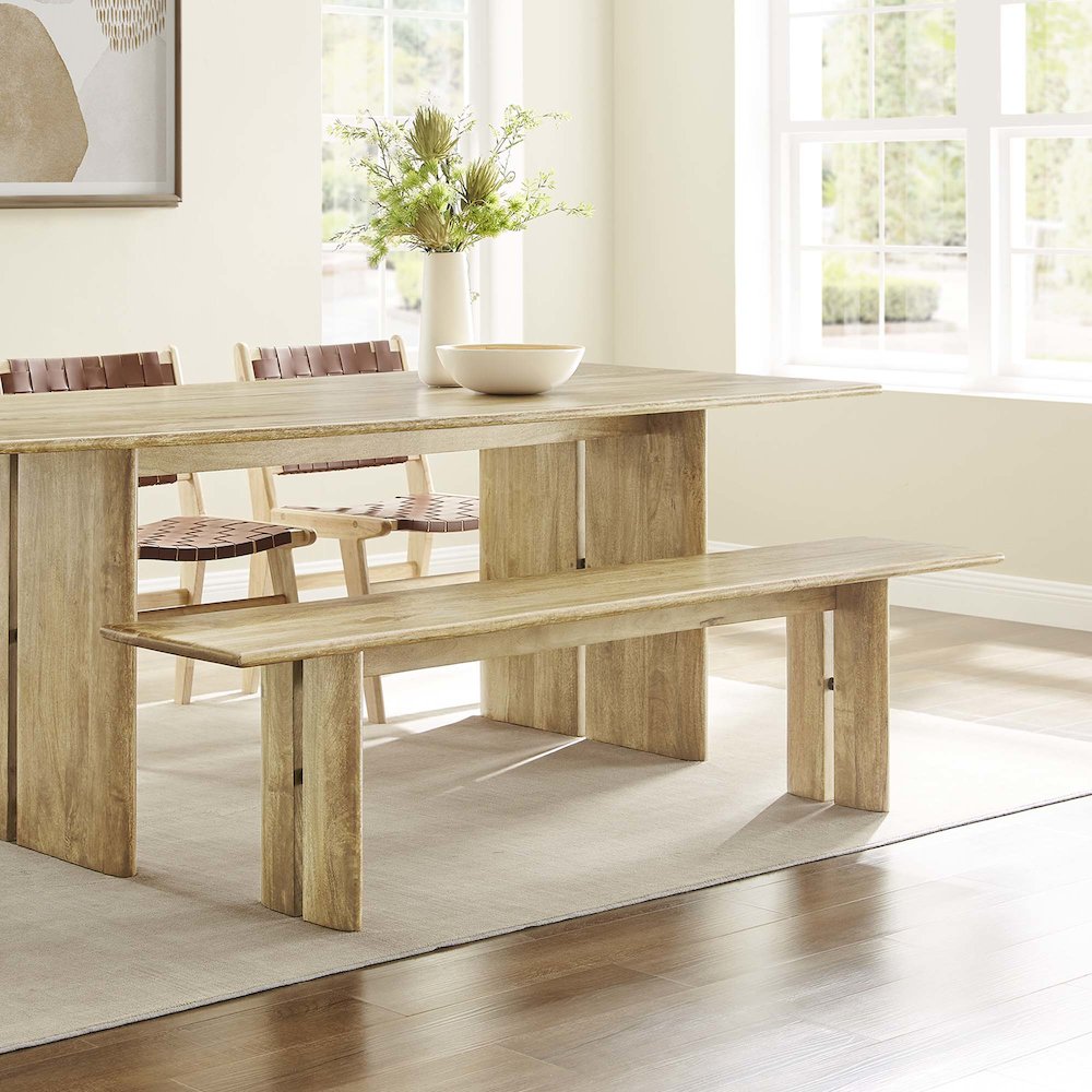 Amistad 72" Wood Bench. Picture 9