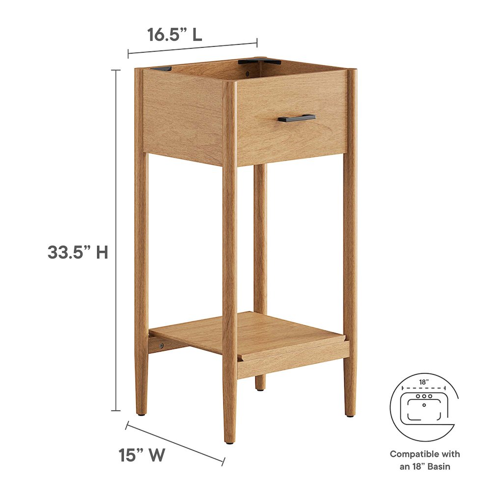 Zaire 18" Bathroom Vanity Cabinet (Sink Basin Not Included). Picture 3