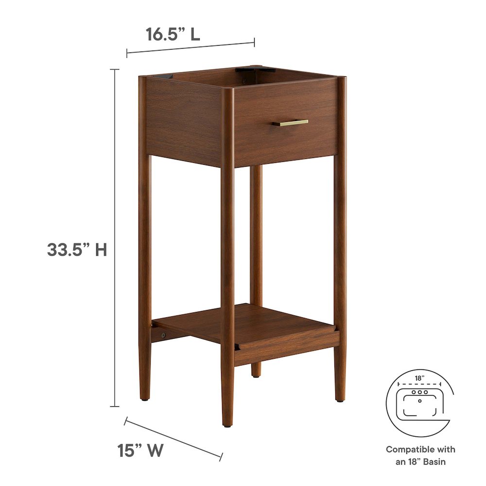 Zaire 18" Bathroom Vanity Cabinet (Sink Basin Not Included). Picture 3