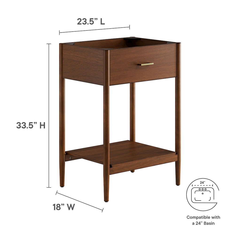 Zaire 24" Bathroom Vanity Cabinet (Sink Basin Not Included). Picture 3
