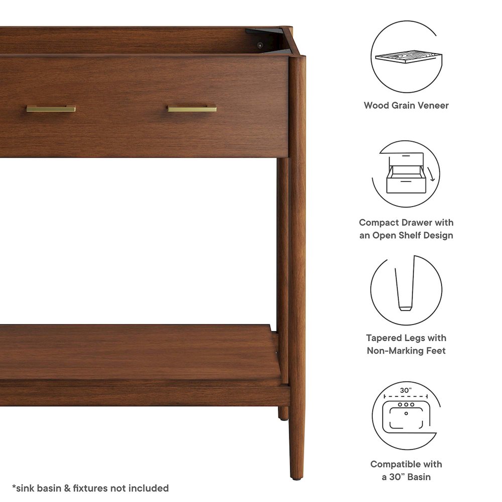 Zaire 30" Bathroom Vanity Cabinet (Sink Basin Not Included). Picture 2