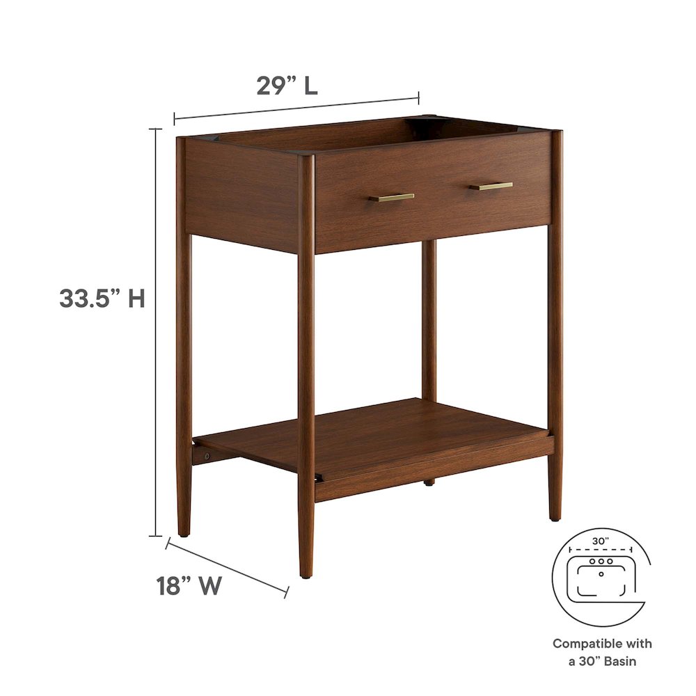 Zaire 30" Bathroom Vanity Cabinet (Sink Basin Not Included). Picture 3