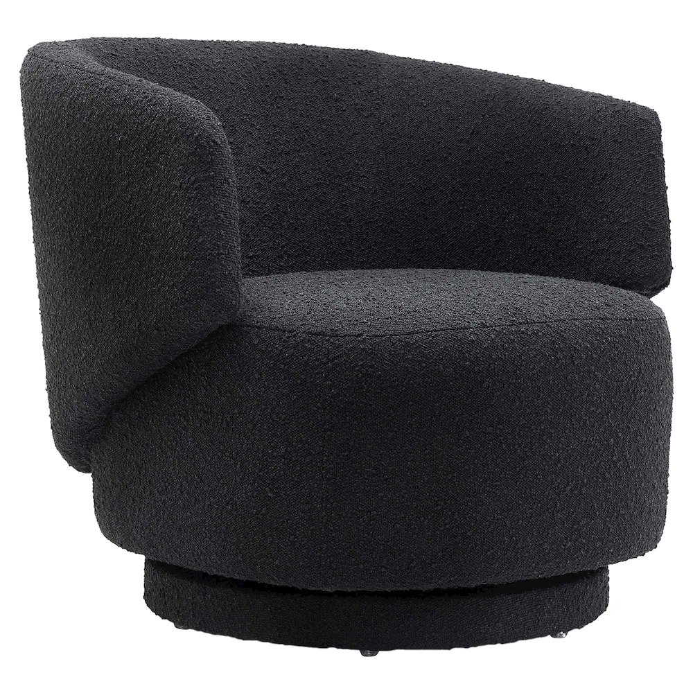 Celestia Boucle Fabric Swivel Chair. Picture 1