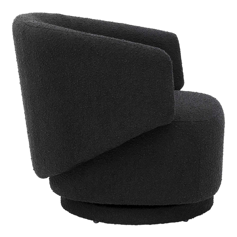 Celestia Boucle Fabric Swivel Chair. Picture 4