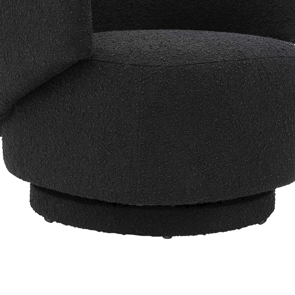 Celestia Boucle Fabric Swivel Chair. Picture 7