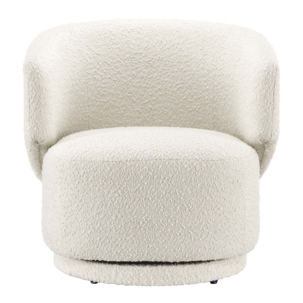 Celestia Boucle Fabric Swivel Chair. Picture 6