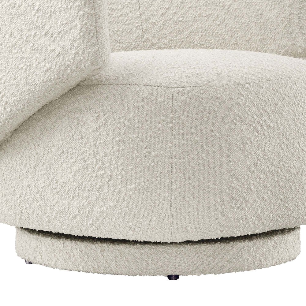 Celestia Boucle Fabric Swivel Chair. Picture 7