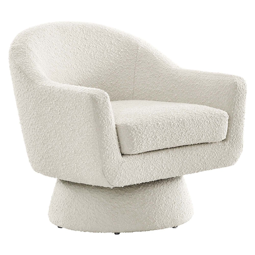 Astral Boucle Fabric Swivel Chair. Picture 1