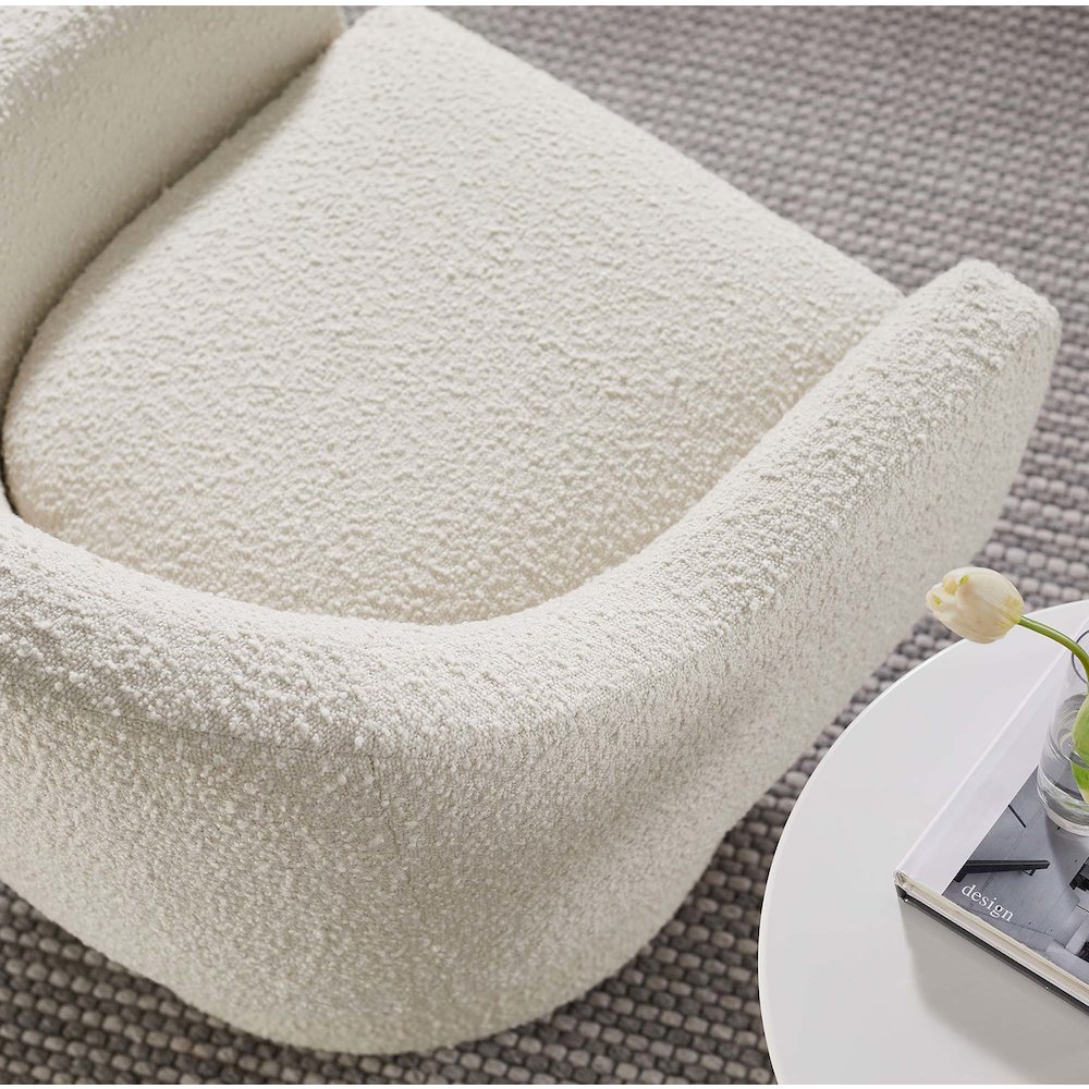 Astral Boucle Fabric Swivel Chair. Picture 9