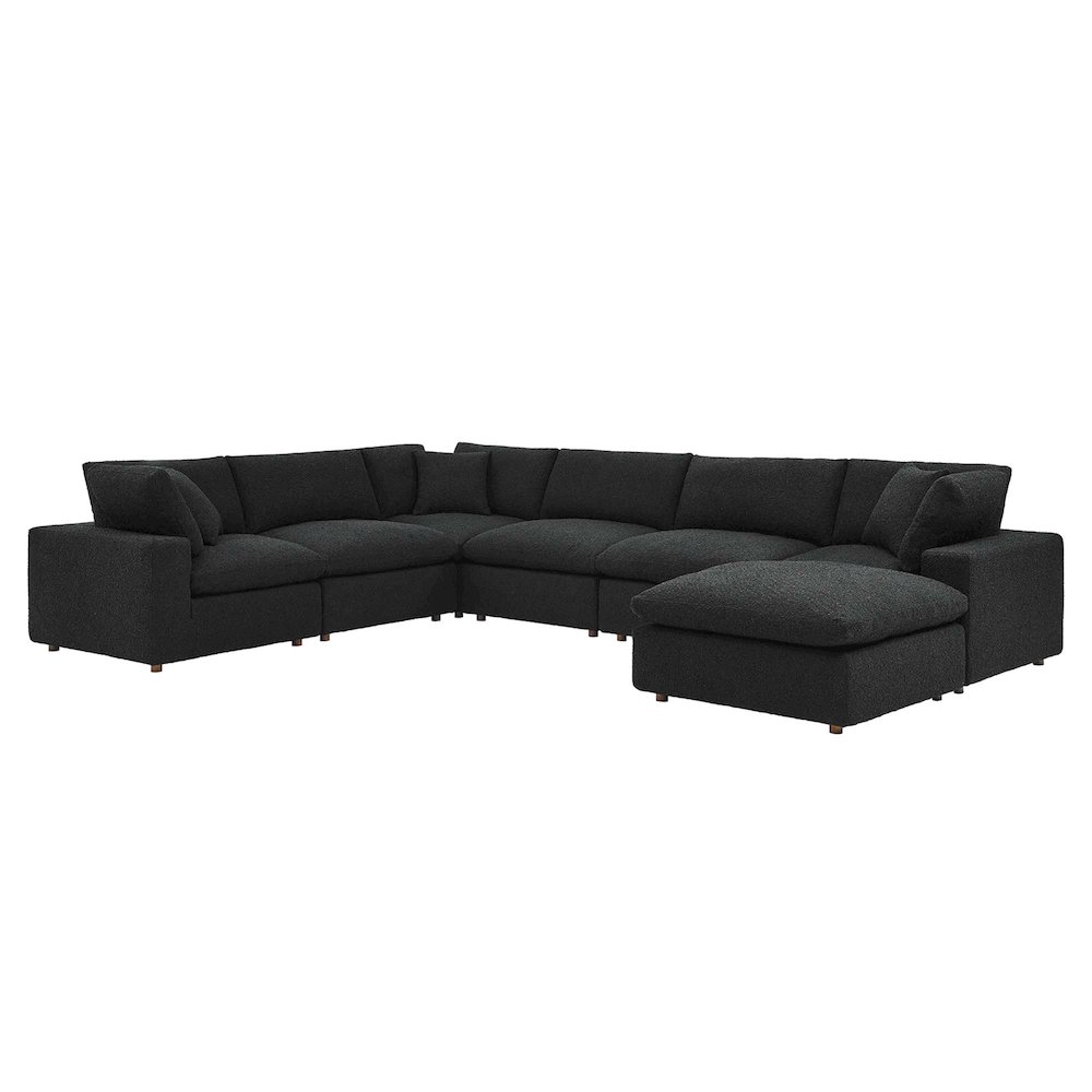 Commix 7-Piece Down Filled Overstuffed Boucle Sectional Sofa. Picture 1
