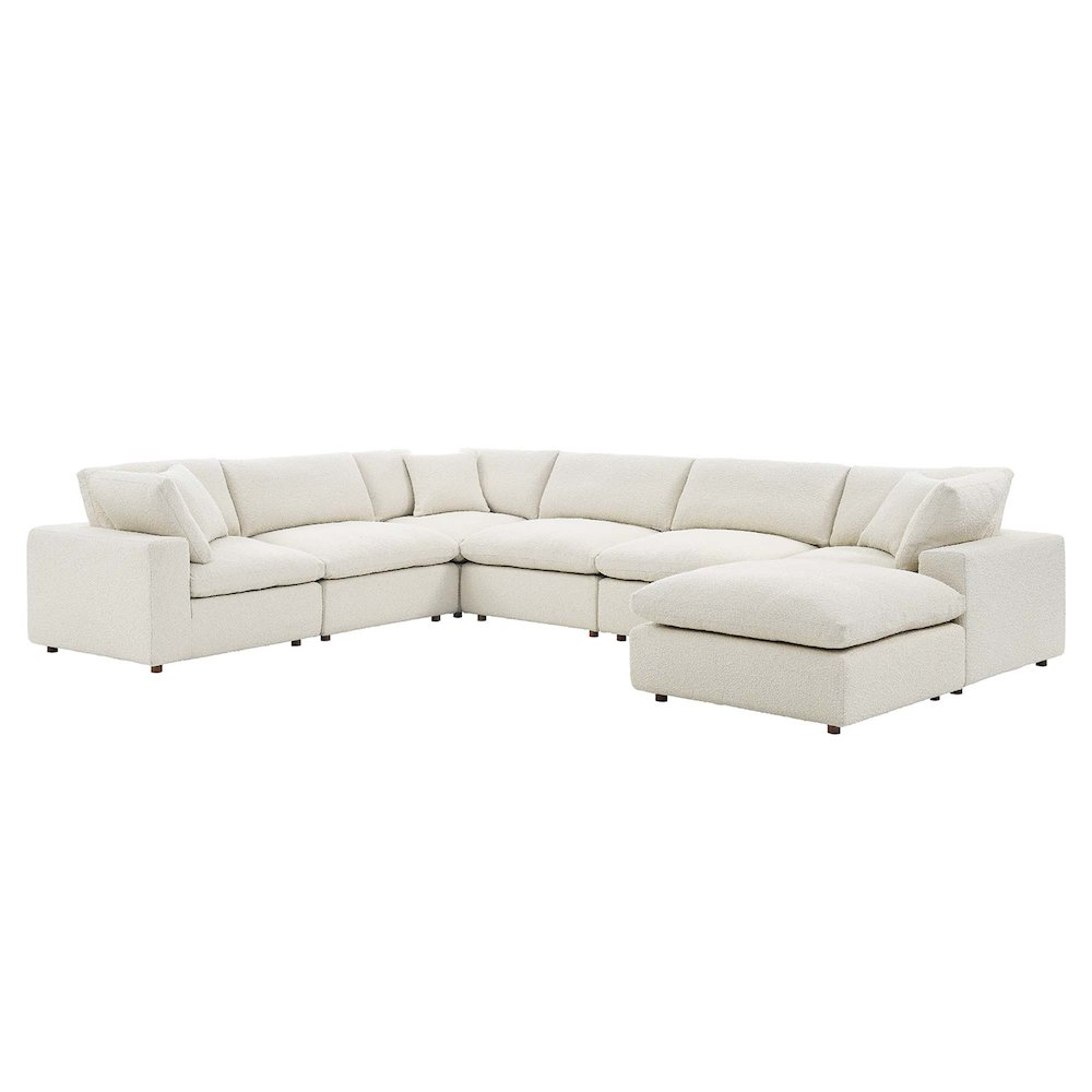 Commix 7-Piece Down Filled Overstuffed Boucle Sectional Sofa. Picture 1