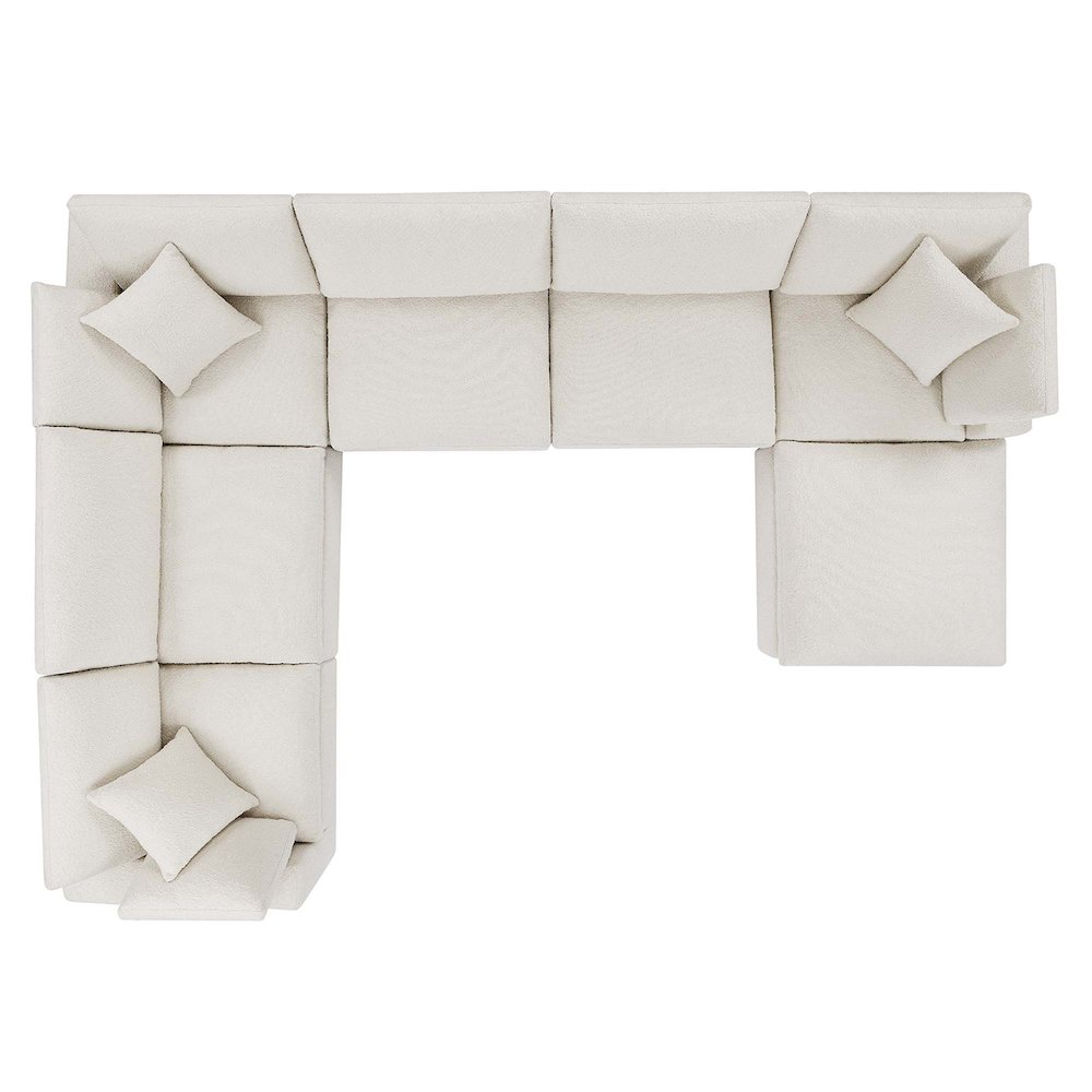 Commix 7-Piece Down Filled Overstuffed Boucle Sectional Sofa. Picture 3