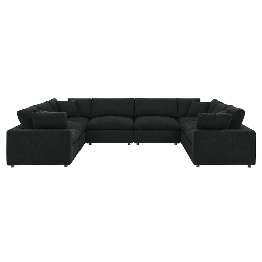 Commix 8-Piece Down Filled Overstuffed Boucle Fabric Sectional Sofa. Picture 1