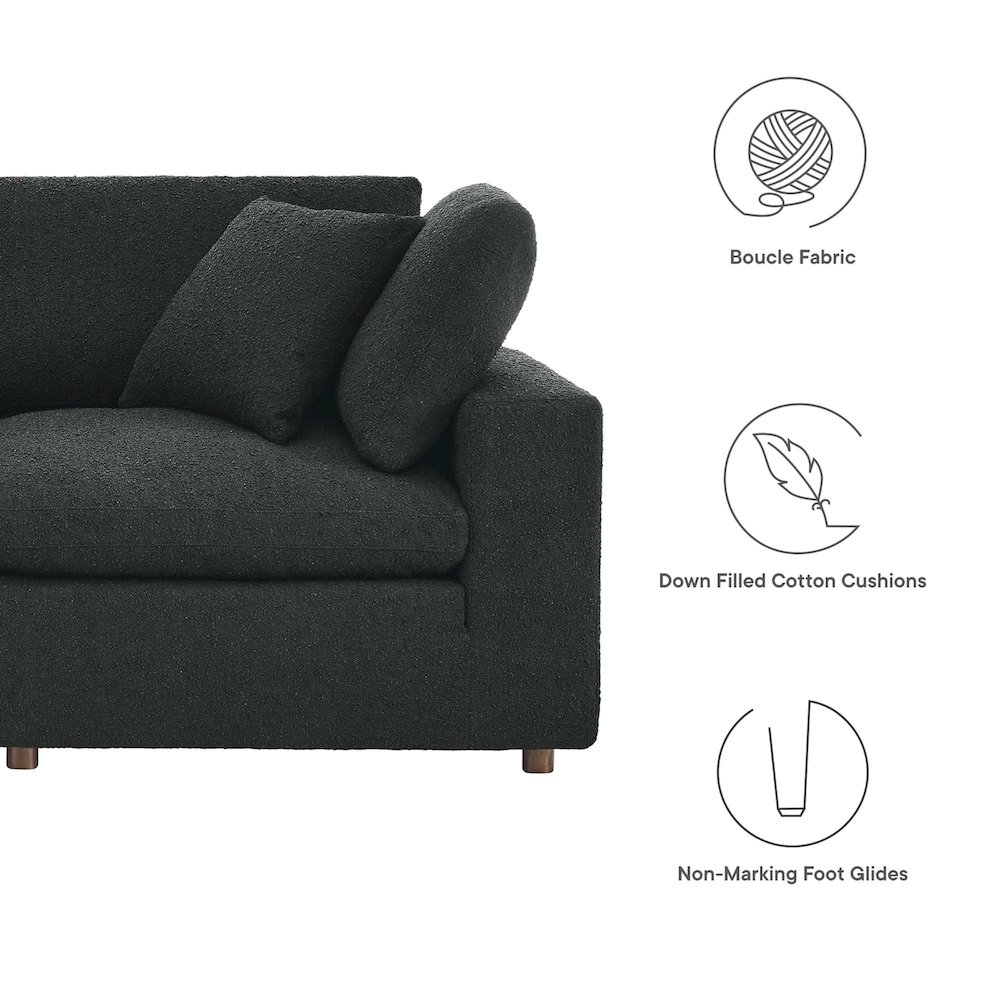 Commix 8-Piece Down Filled Overstuffed Boucle Fabric Sectional Sofa. Picture 2