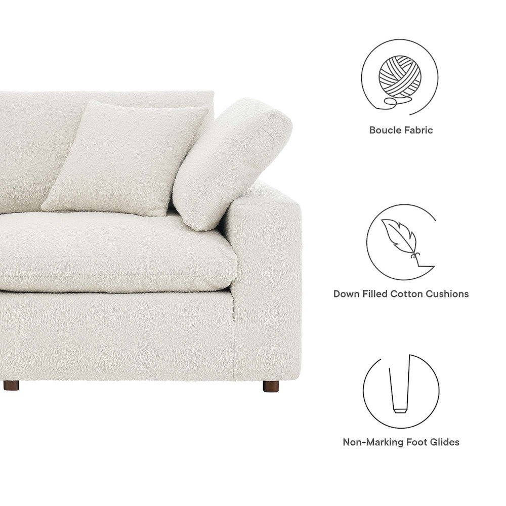 Commix 8-Piece Down Filled Overstuffed Boucle Fabric Sectional Sofa. Picture 2