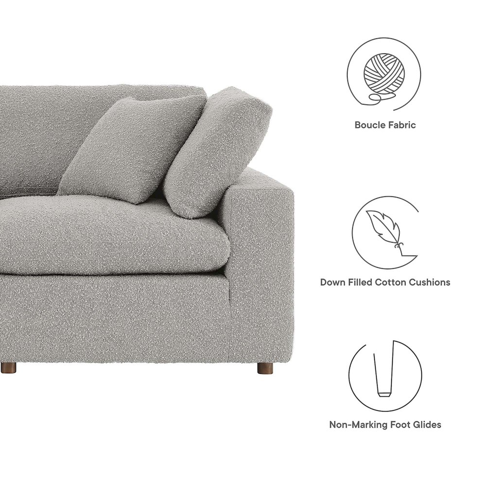 Commix 8-Piece Down Filled Overstuffed Boucle Fabric Sectional Sofa. Picture 2