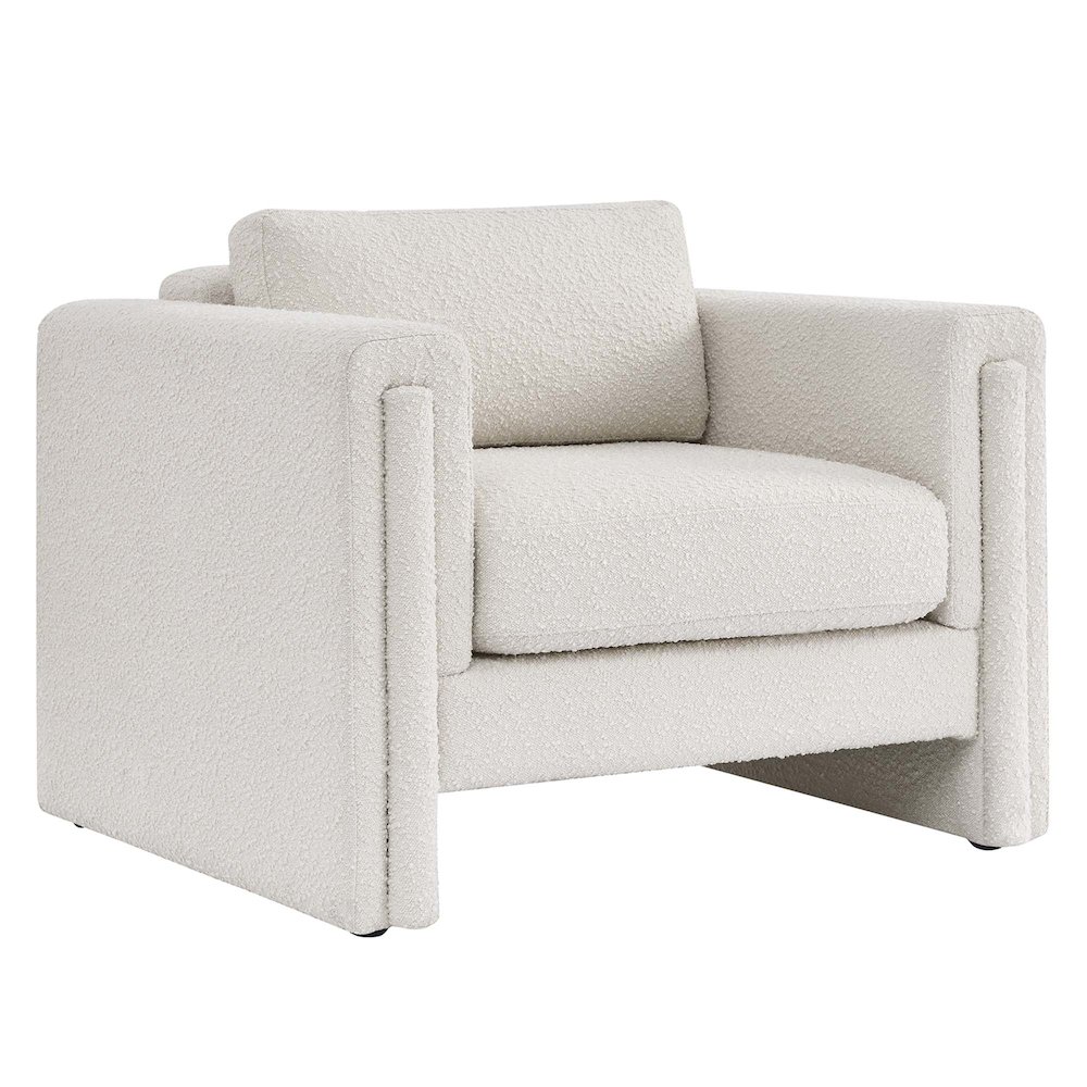Visible Boucle Fabric Armchair. Picture 1