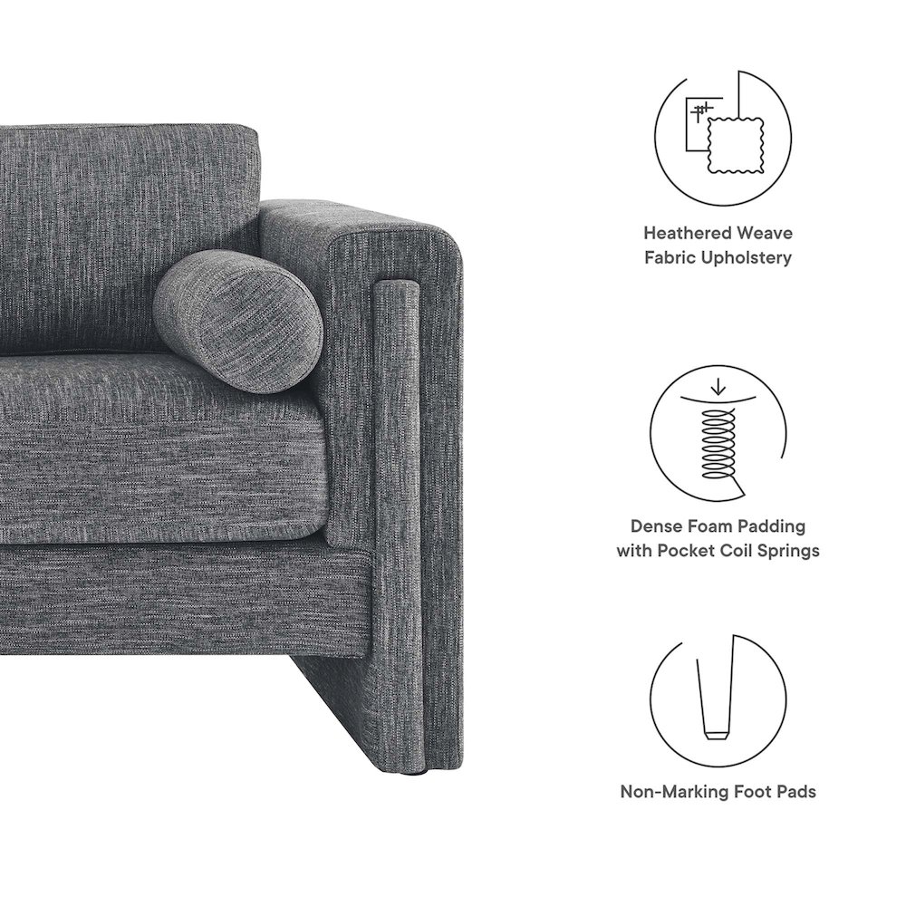 Visible Fabric Loveseat. Picture 2
