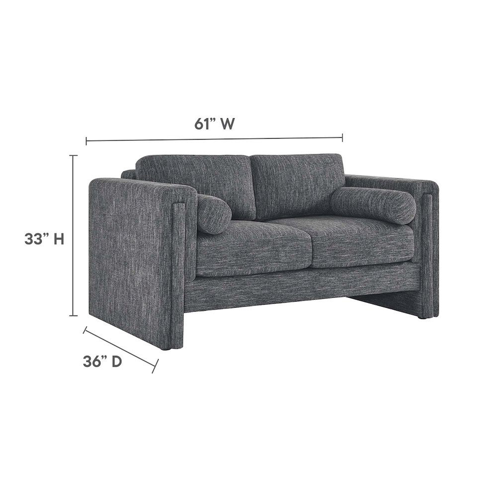 Visible Fabric Loveseat. Picture 3