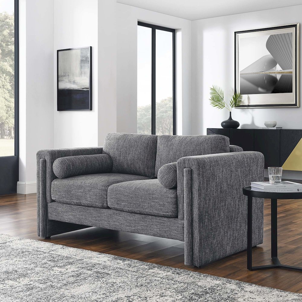 Visible Fabric Loveseat. Picture 8