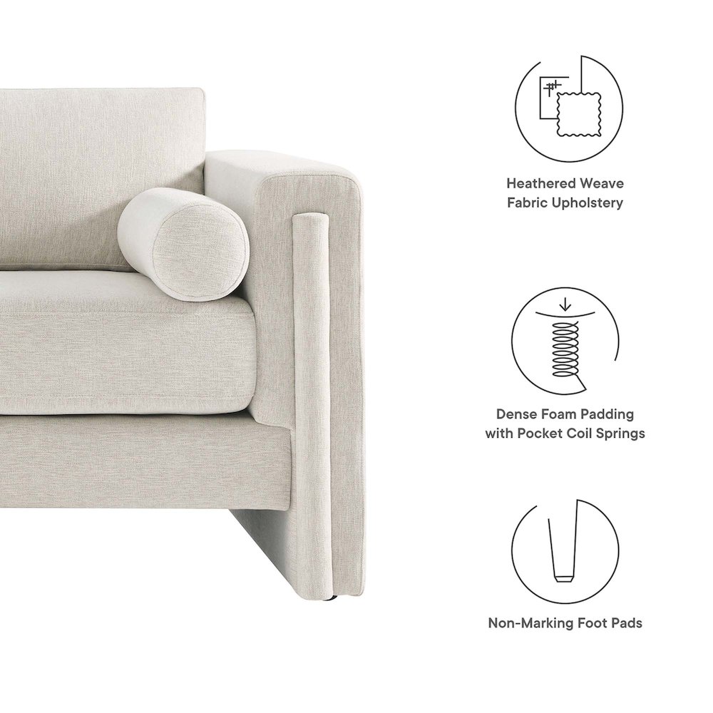Visible Fabric Loveseat. Picture 2