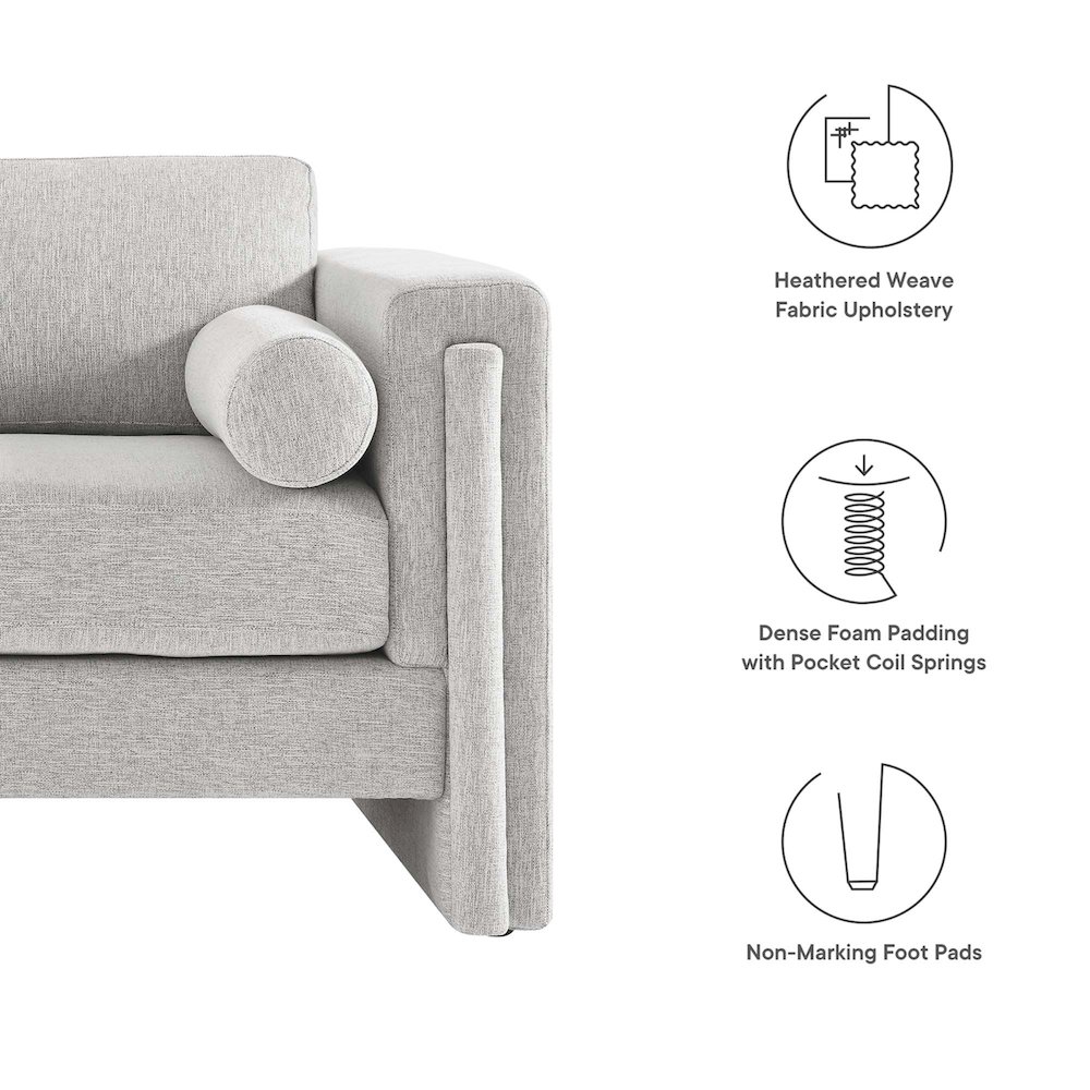 Visible Fabric Loveseat. Picture 2