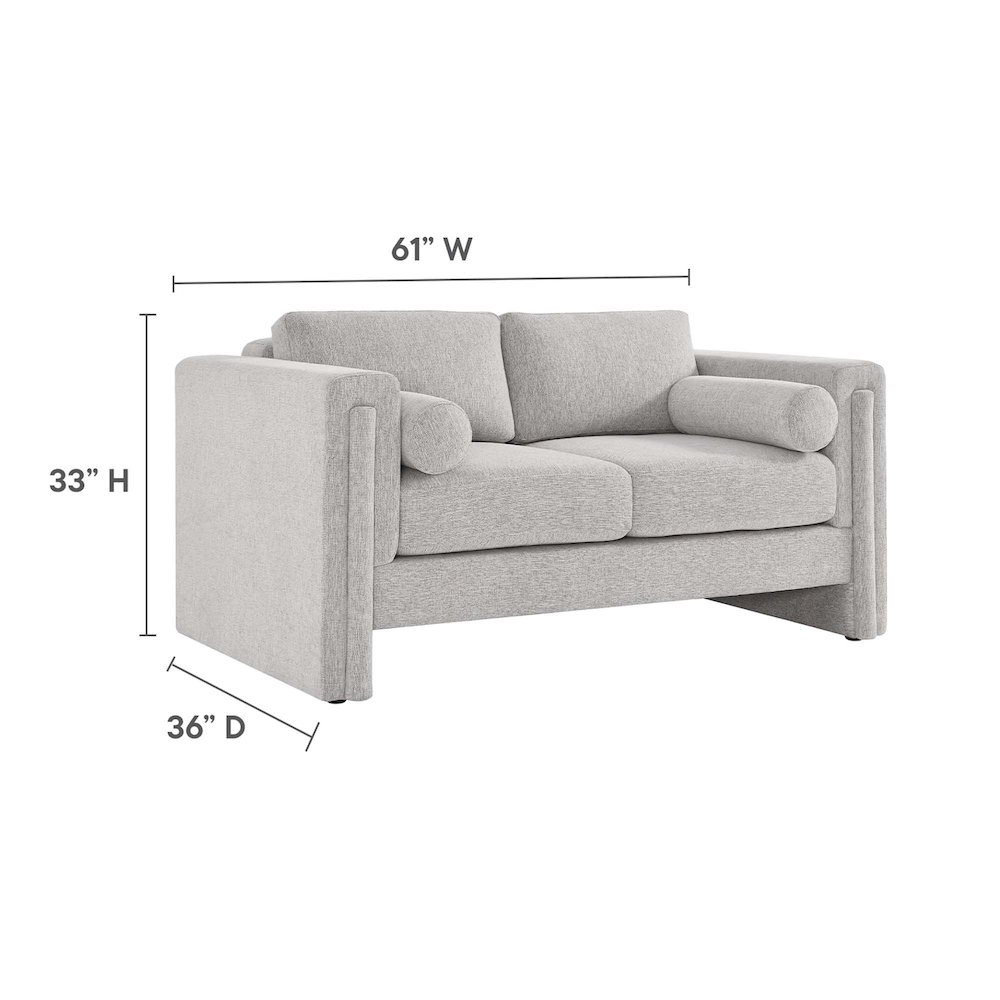 Visible Fabric Loveseat. Picture 3