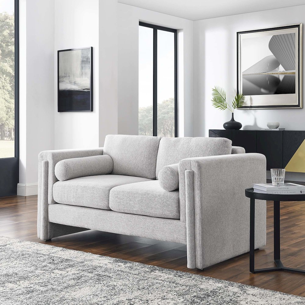 Visible Fabric Loveseat. Picture 8