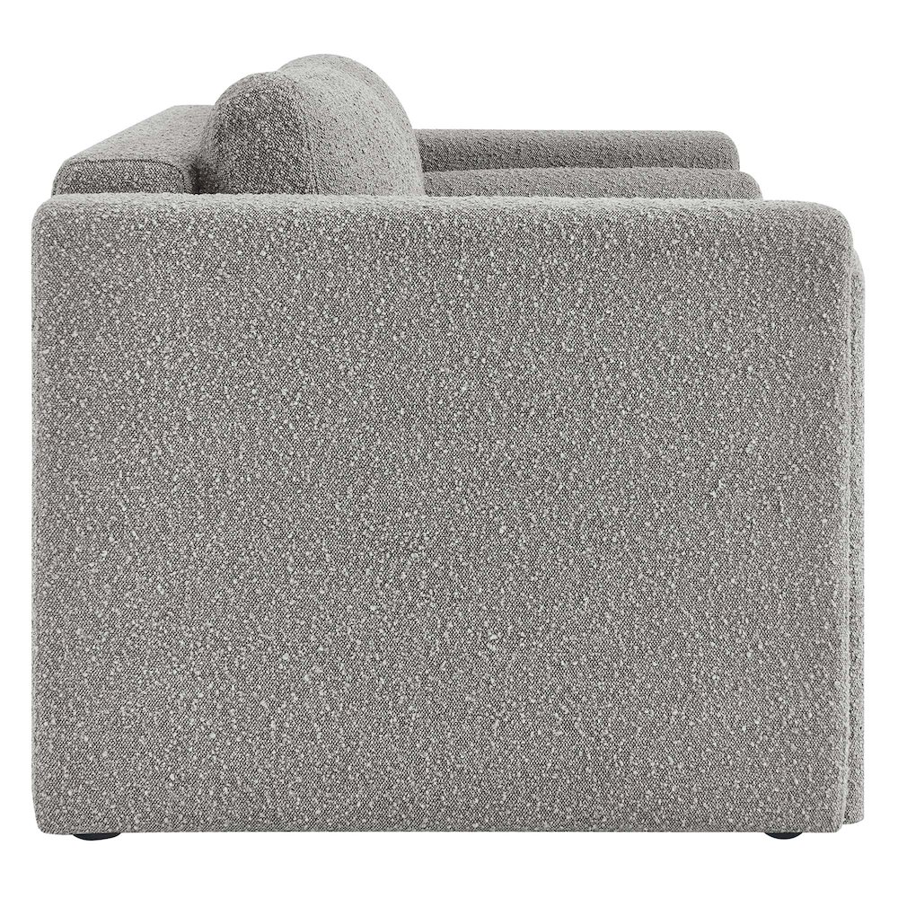 Visible Boucle Fabric Loveseat. Picture 4