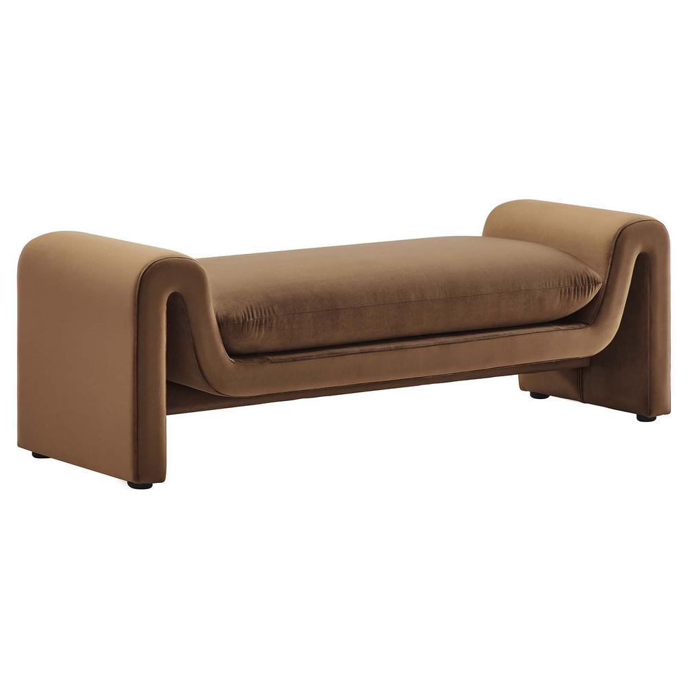 Waverly Performance Velvet Bench. Picture 1