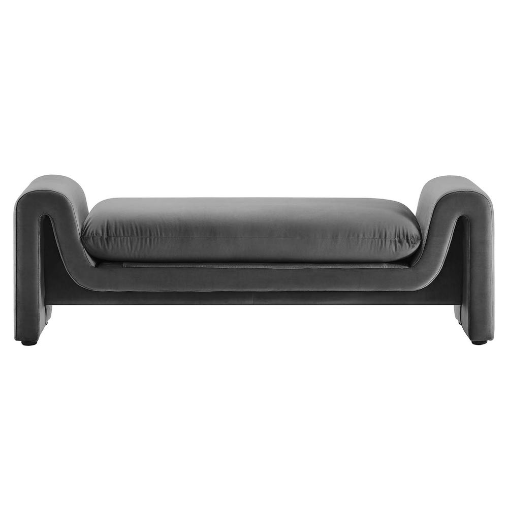 Waverly Performance Velvet Bench. Picture 3