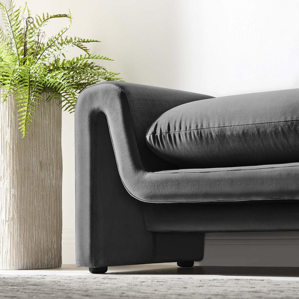 Waverly Performance Velvet Bench. Picture 7