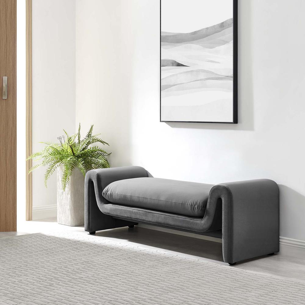 Waverly Performance Velvet Bench. Picture 8